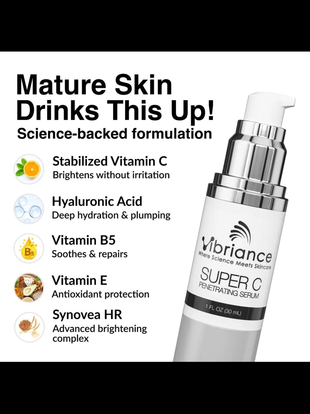 Vibrance Super C Penetrating Serum – Silver/White